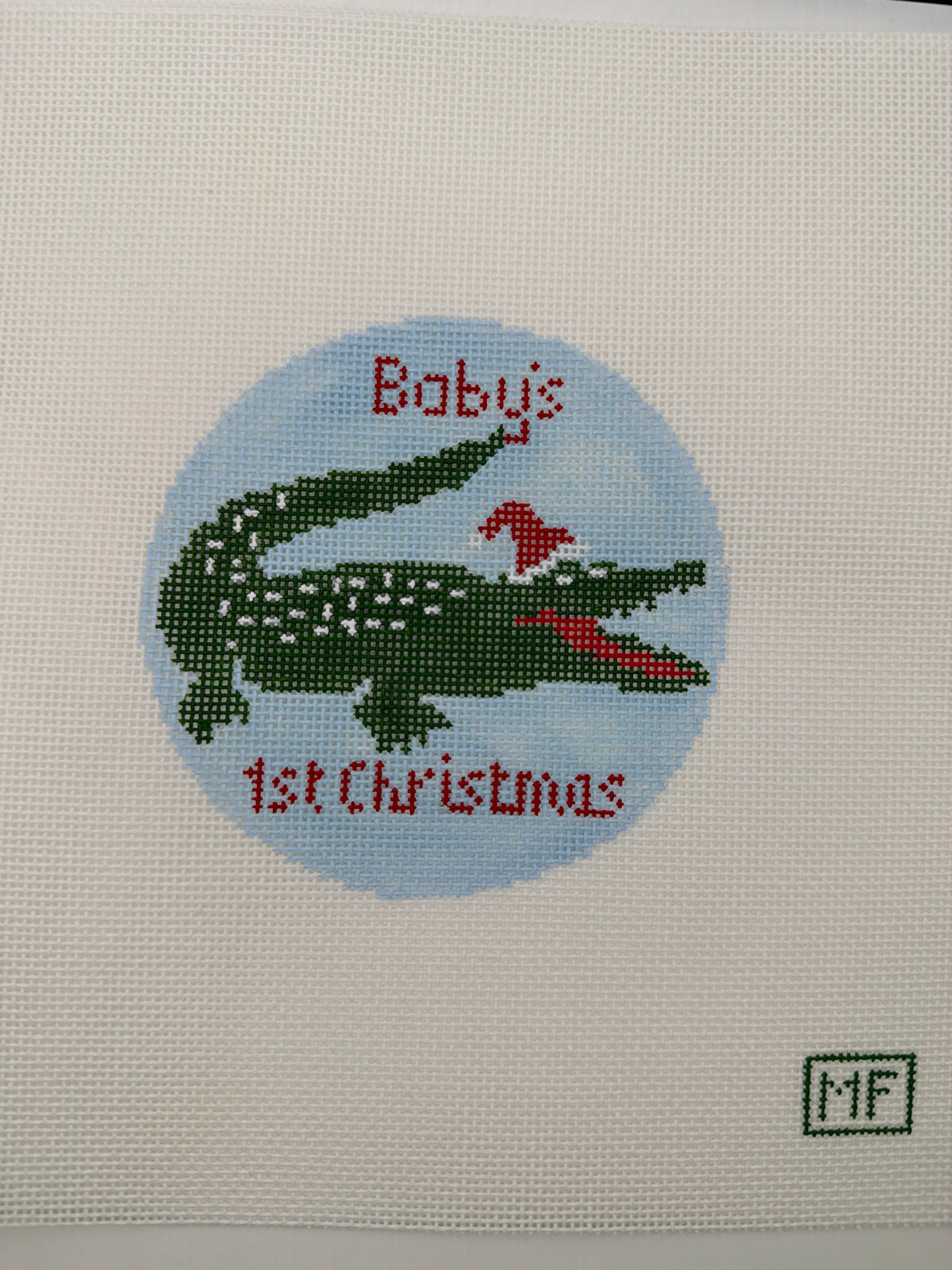 Alligator Baby's First Christmas - Blue