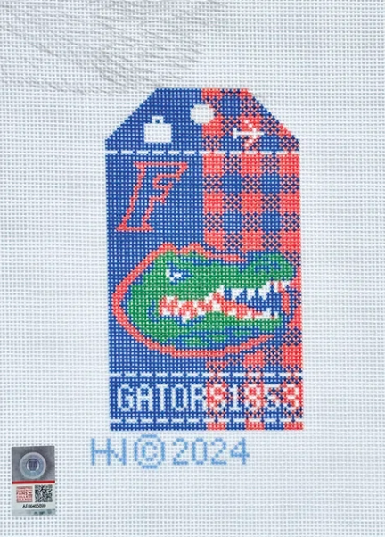 University of Florida Travel Tag Needlepoint Canvas