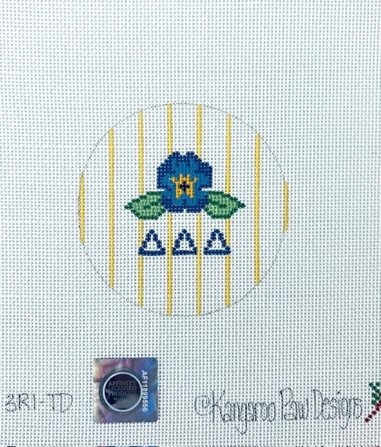 3” mascot round-Delta Delta Delta