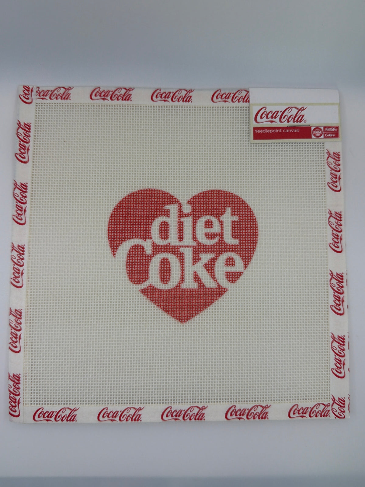 Diet Coke¨ Heart Needlepoint Canvas | Licensed Coca-Cola¨ Product