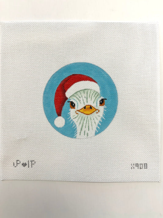 Ostrich w/Santa Hat