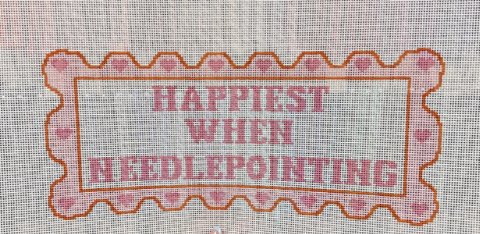 Happiest when needlepointing