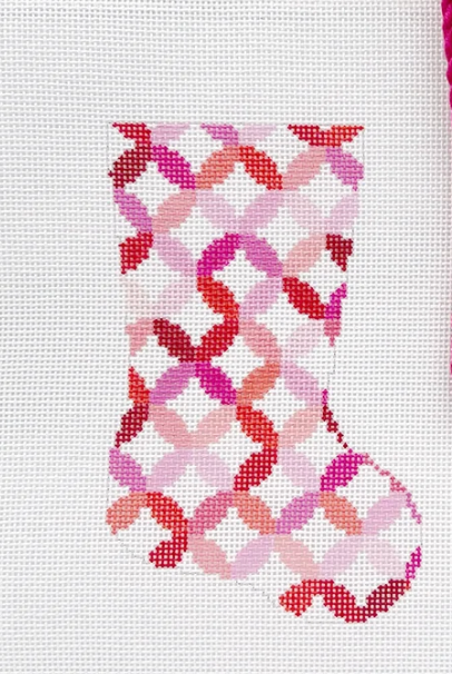 Pink Quilt Ring Mini Stocking