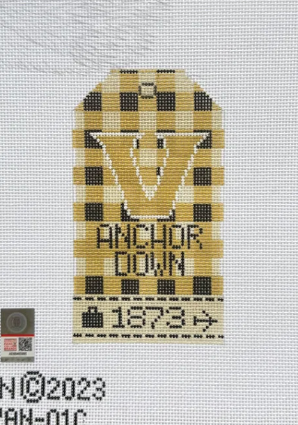 Vanderbilt University Travel Tag Needlepoint Canvas