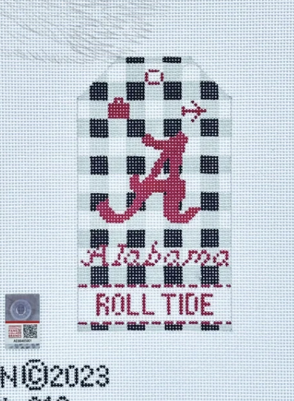 University of Alabama Travel Tag Needlepoint Canvas