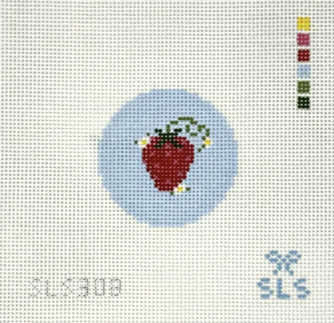 Strawberry on Blue