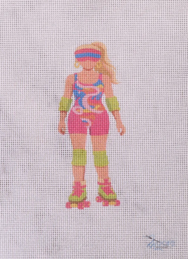 Roller Skater Needlepoint