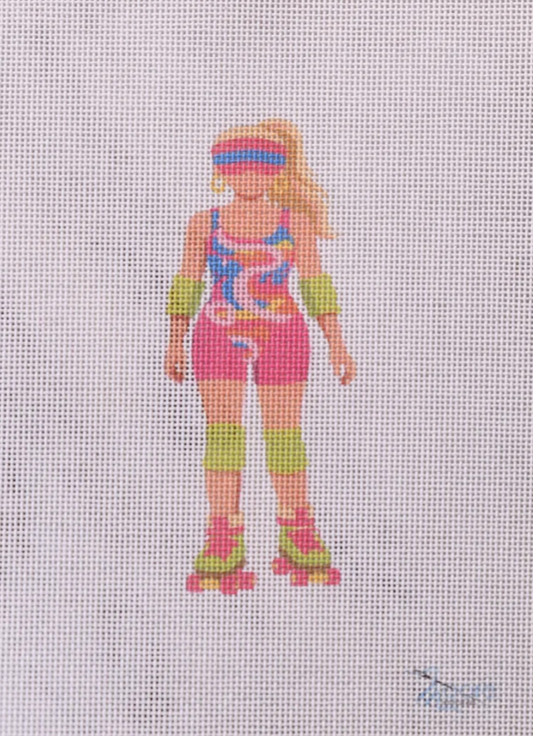 Roller Skater Needlepoint