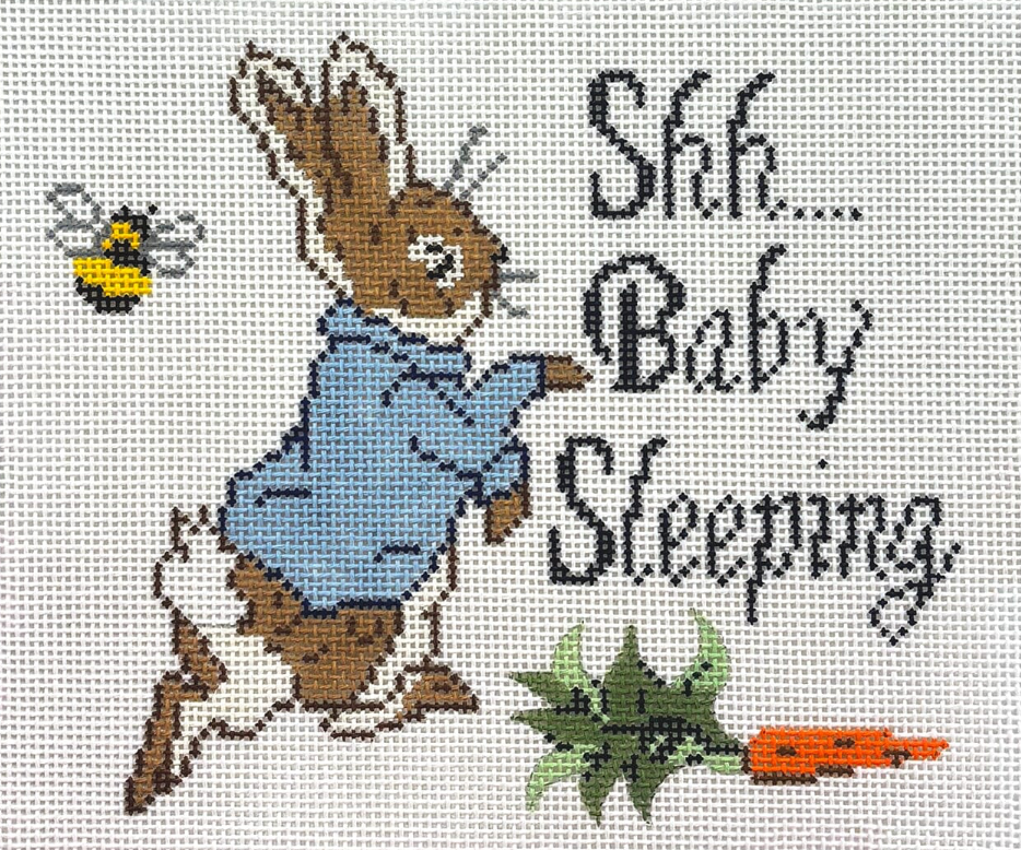 Baby Sleeping Blue Bunny