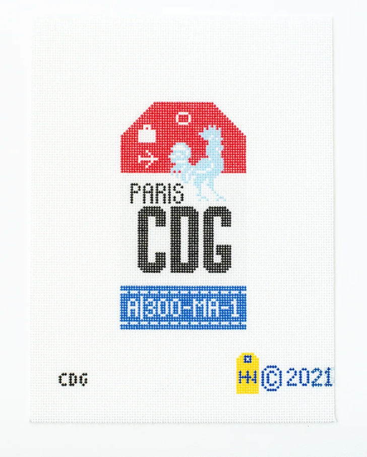 Paris Retro Travel Tag