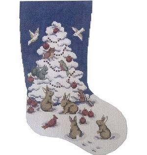 White Christmas Tree Stocking