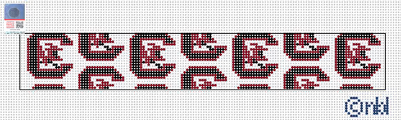 South Carolina Key Fob- Repeating Logo