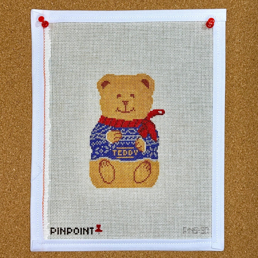 Chocolate Teddy Bear - Blue Sweater