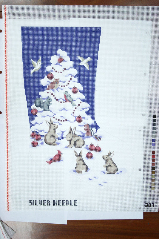 White Christmas Tree Stocking