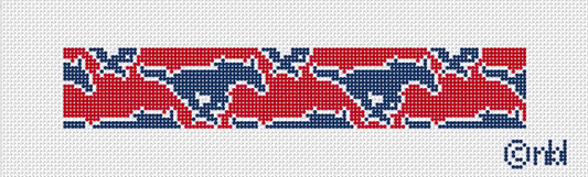 SMU Key Fob- Repeating Logo