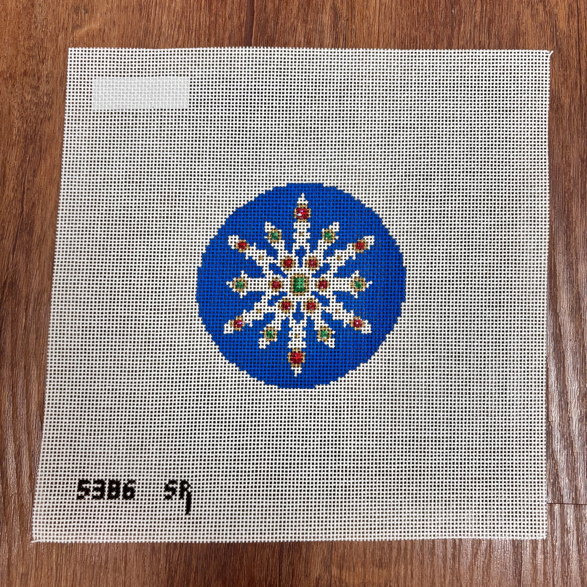 SNOWFLAKE, TEAL JEWELED