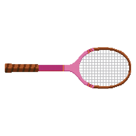 PILLOW SIZE VINTAGE RACKET - PINK