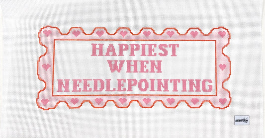 Happiest when needlepointing
