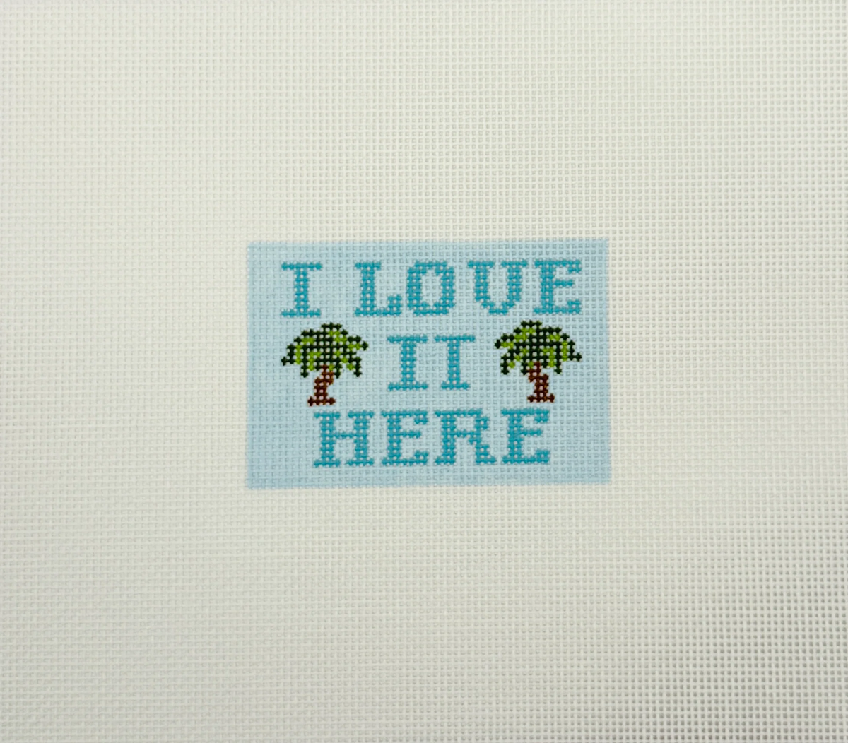I love it here luggage tag